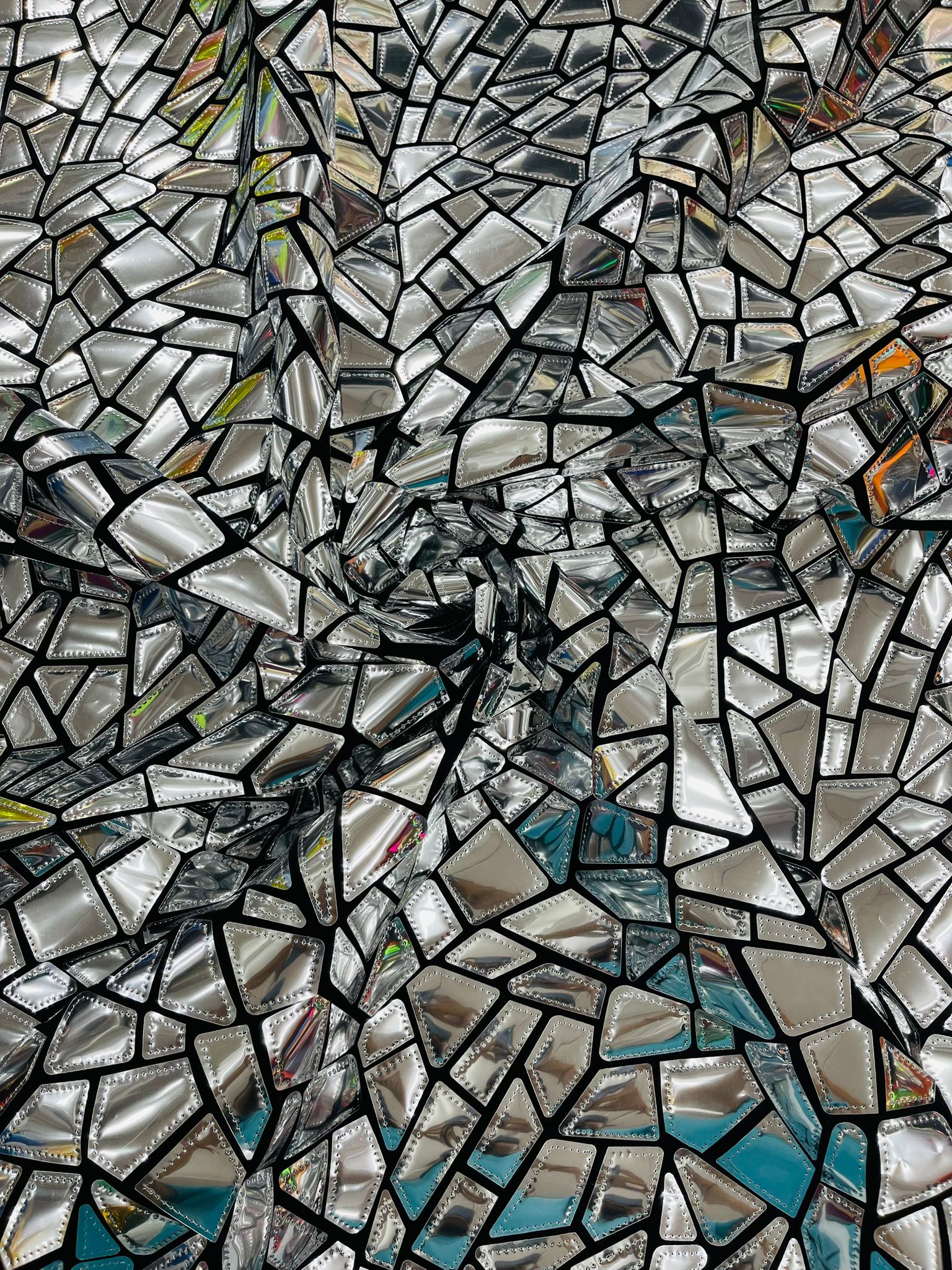 Broken Glass Sequin Velvet Fabric /Sold By The Yard