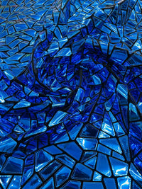 Broken Glass Sequin Velvet Fabric /Sold By The Yard