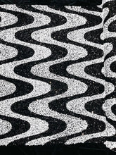 Wave Sequin Velvet Stretch Fabric / Sold by the Yard