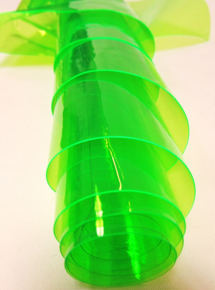 Tinted Plastic Vinyl Fabric / Yellow (12 Gauge) / By The Roll - 30 Yards