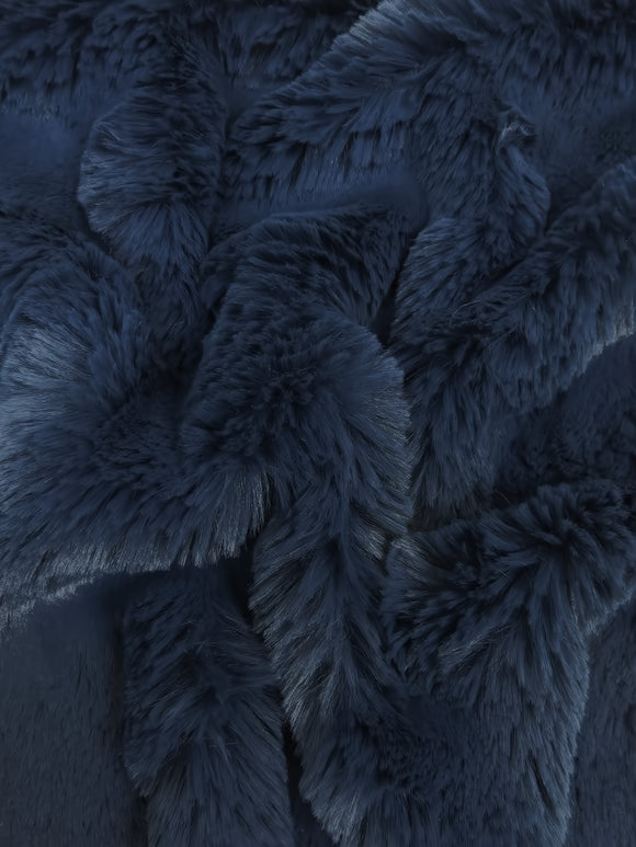 30 Yard Roll of Arctic Rabbit Minky / Navy