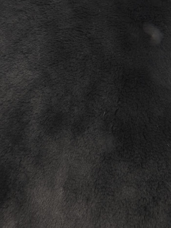 30 Yard Roll of Arctic Rabbit Minky / Black