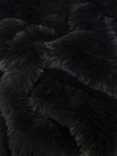 30 Yard Roll of Arctic Rabbit Minky / Black-1