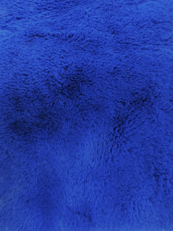 30 Yard Roll of Arctic Rabbit Minky / Royal Blue