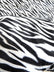 White/Black Small Stripe Velboa Zebra Animal Short Pile Fabric / By The Roll - 50 Yards