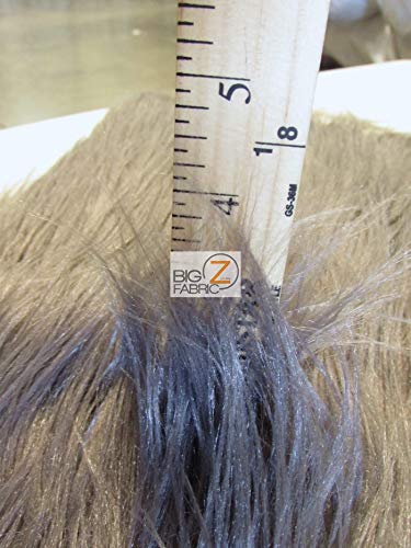 Faux Fake Fur Solid Gorilla Animal Long Pile Fabric / Black / Ecoshag 15 Yard Bolt