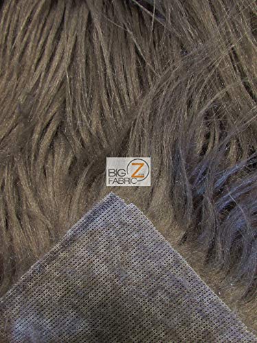 Faux Fake Fur Solid Gorilla Animal Long Pile Fabric / Grey Frost / Ecoshag 15 Yard Bolt