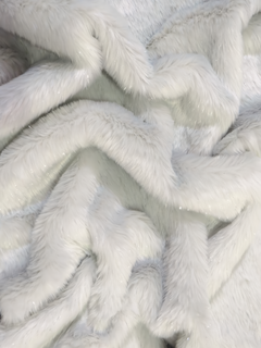 Platinum Silver - Tinsel Tip Short Shag Faux Fur