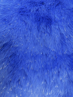 Tinsel Tip Short Shag Faux Fur / Charcoal Silver / Sold By The Yard / 15 Yard Bolt - 0