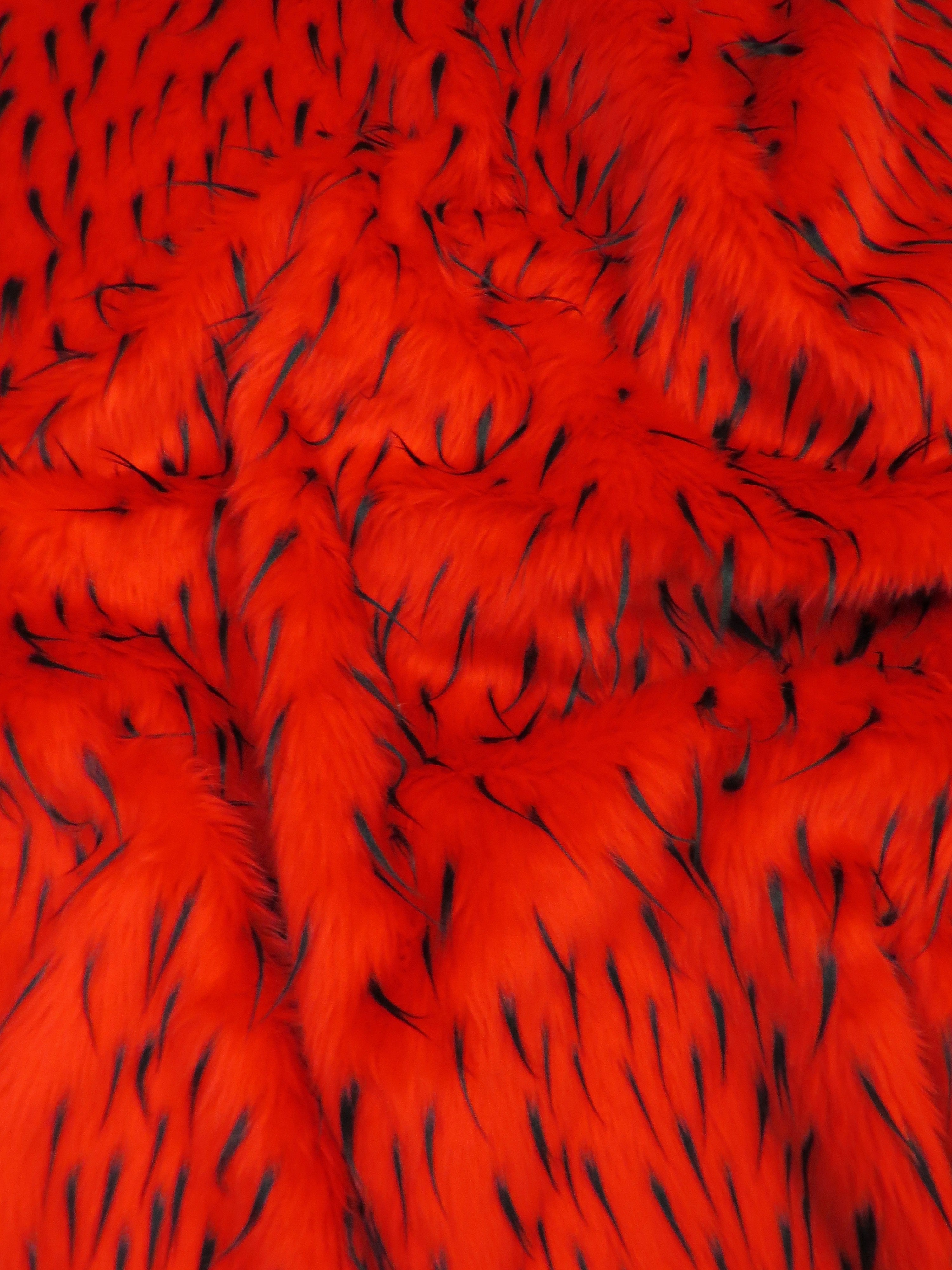 2 and 3 Tone Spiked Shaggy Long Pile Faux Fur Fabric / Sold by The Yard