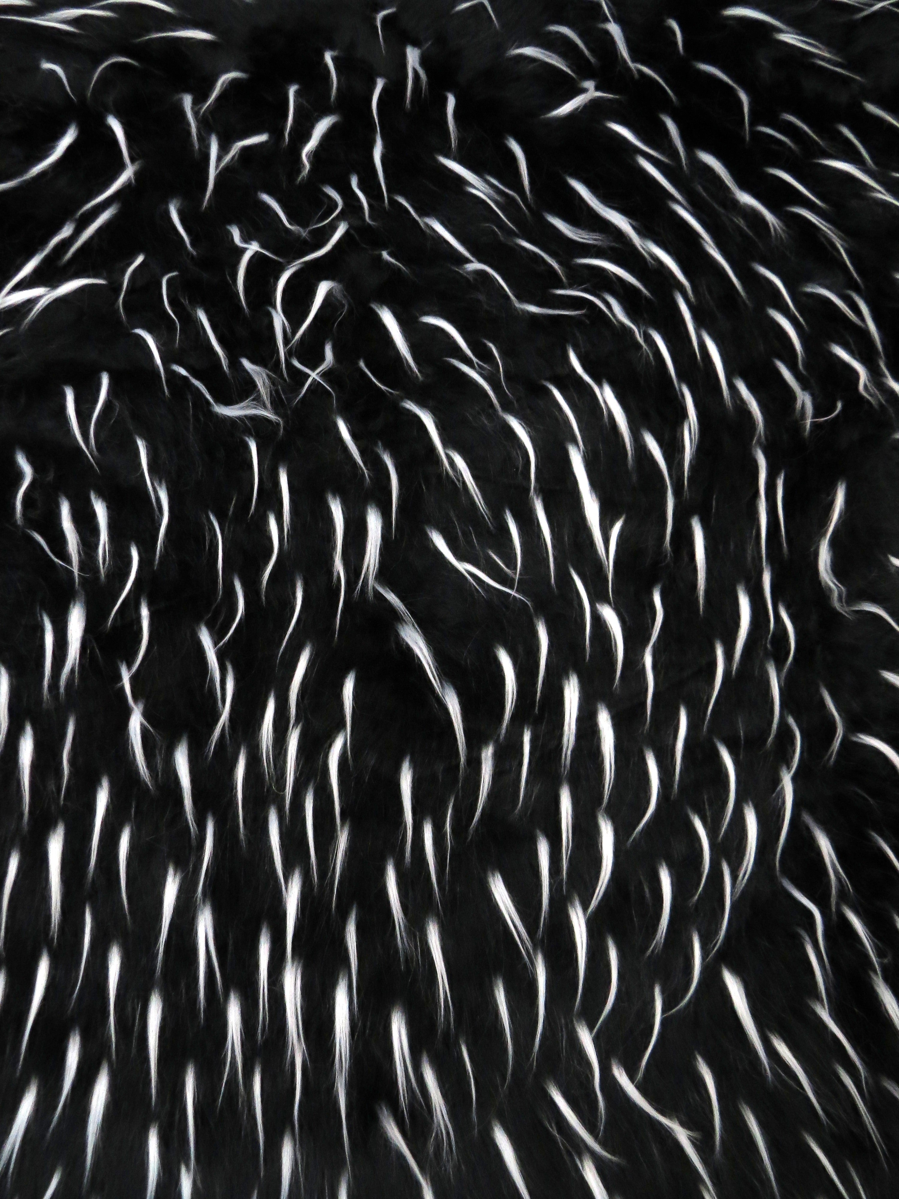 2 and 3 Tone Spiked Shaggy Long Pile Faux Fur Fabric / Sold by The Yard