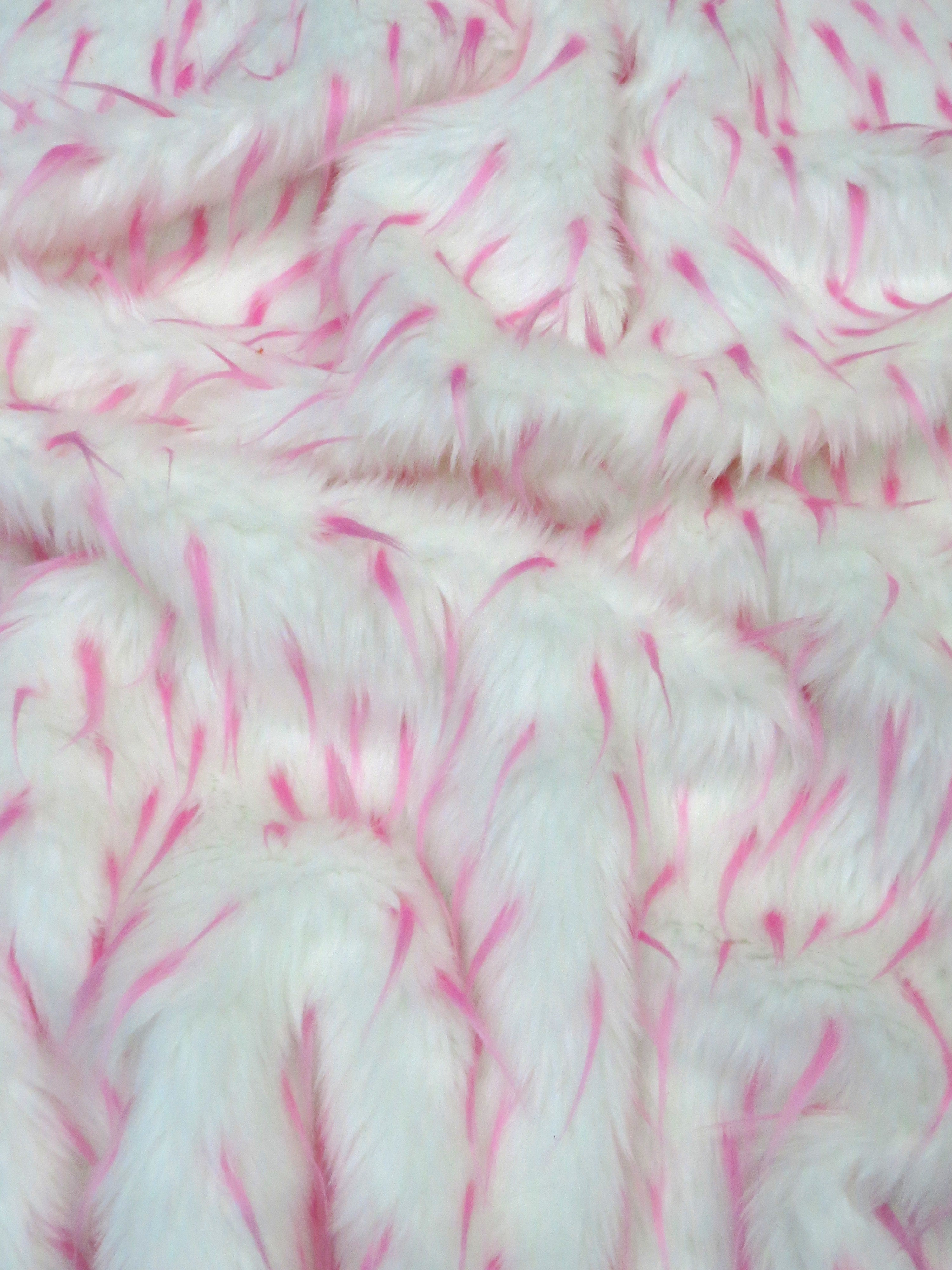 2 and 3 Tone Spiked Shaggy Long Pile Faux Fur Fabric / Sold by The Yard