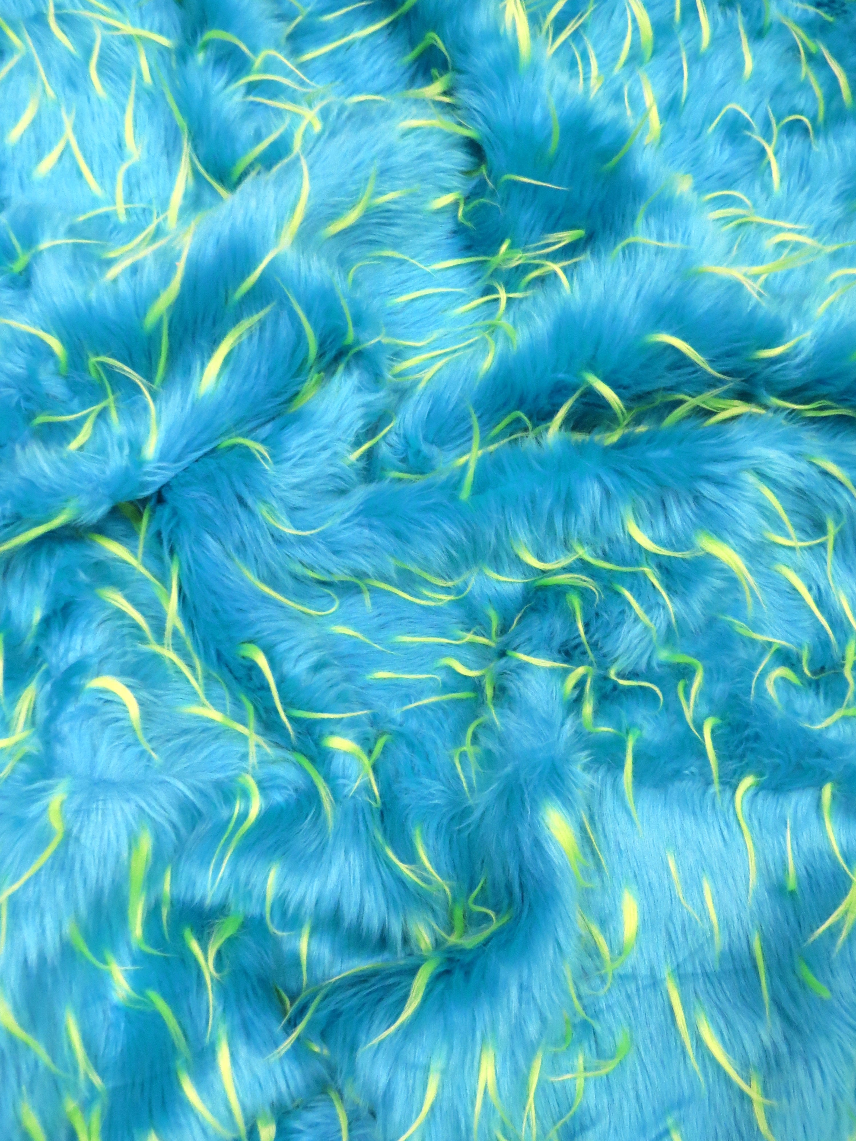 2 and 3 Tone Spiked Shaggy Long Pile Faux Fur Fabric / Sold by The Yard