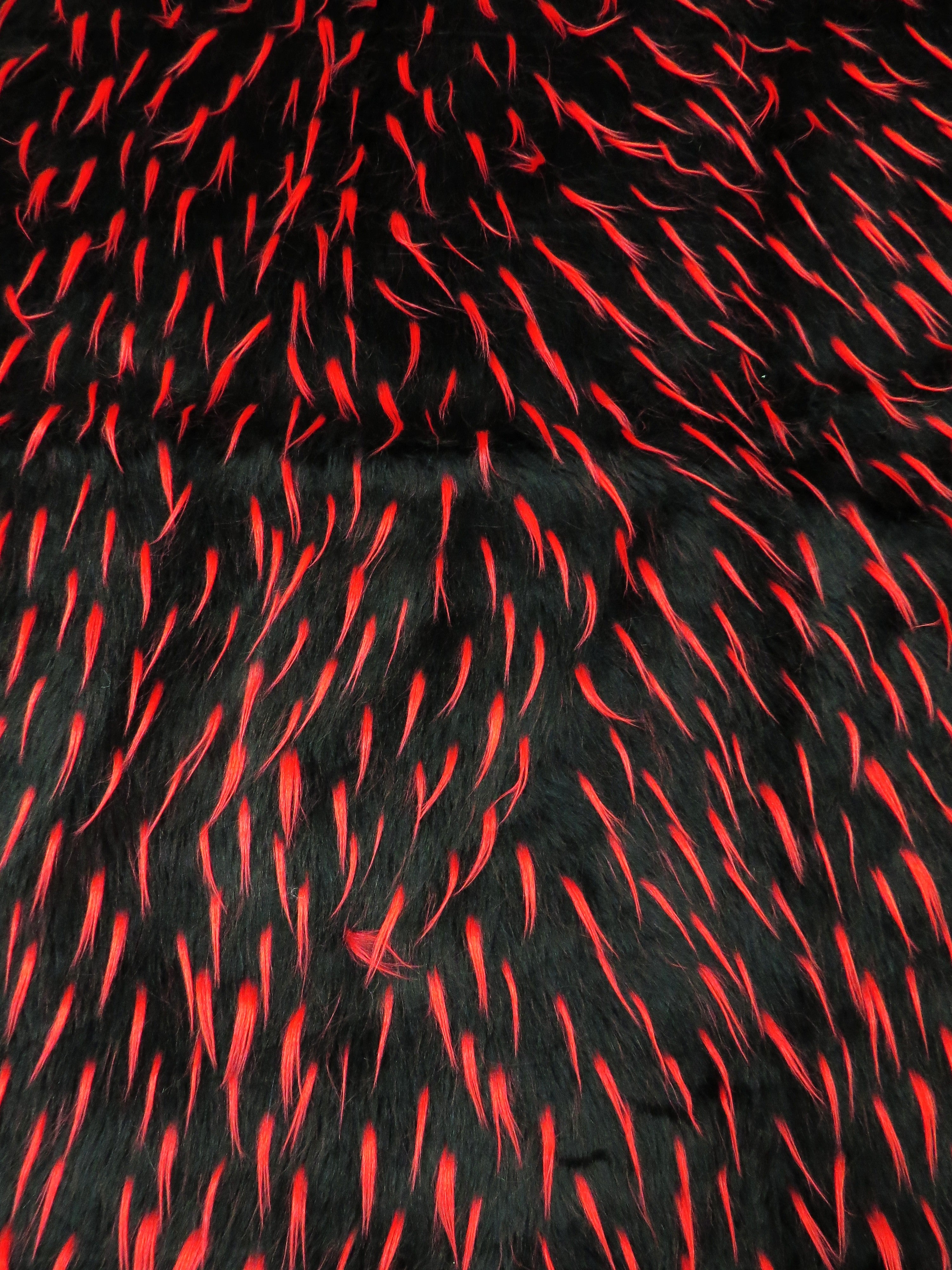 2 and 3 Tone Spiked Shaggy Long Pile Faux Fur Fabric / Sold by The Yard