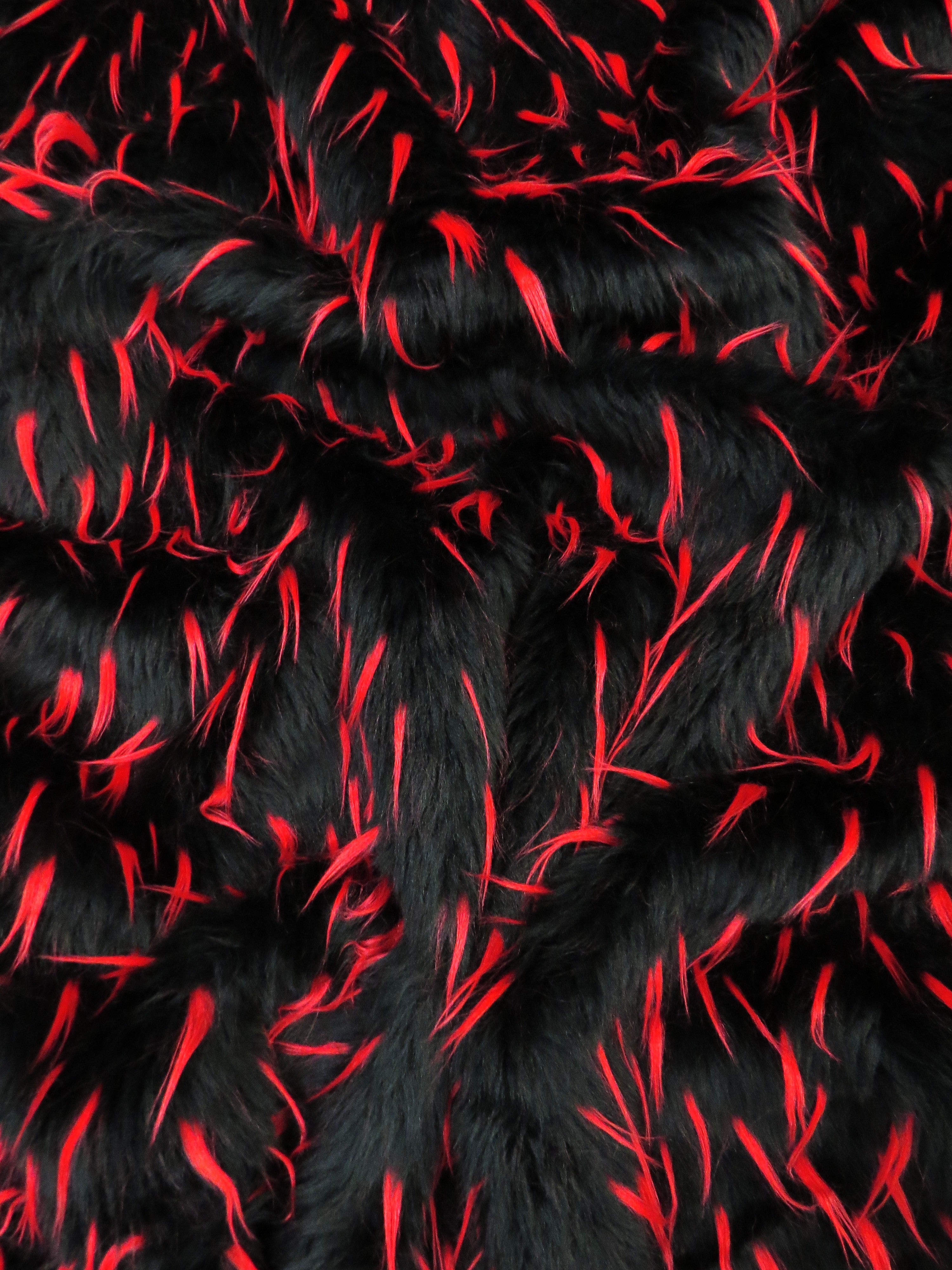 2 and 3 Tone Spiked Shaggy Long Pile Faux Fur Fabric / Sold by The Yard