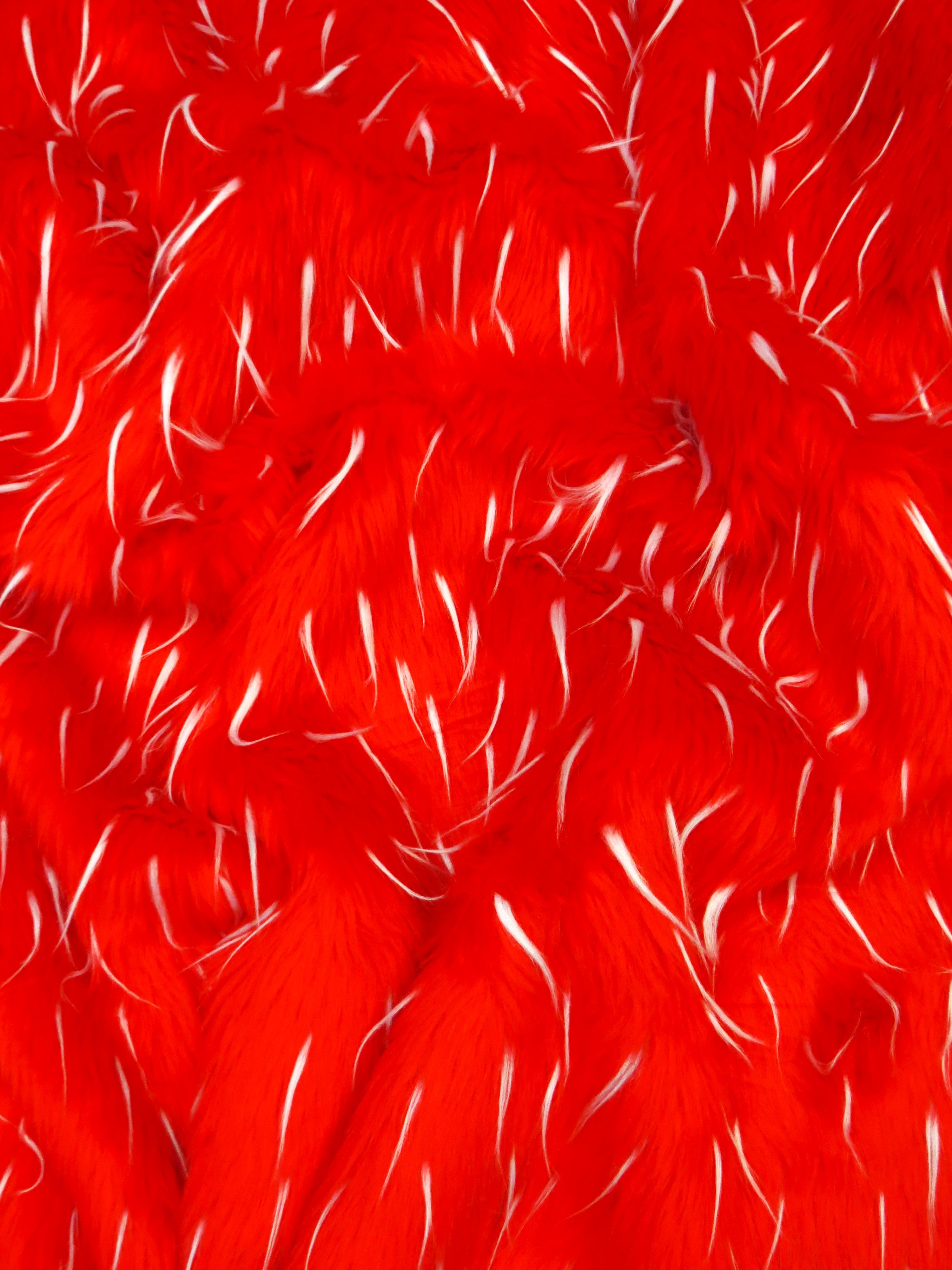 2 and 3 Tone Spiked Shaggy Long Pile Faux Fur Fabric / Sold by The Yard