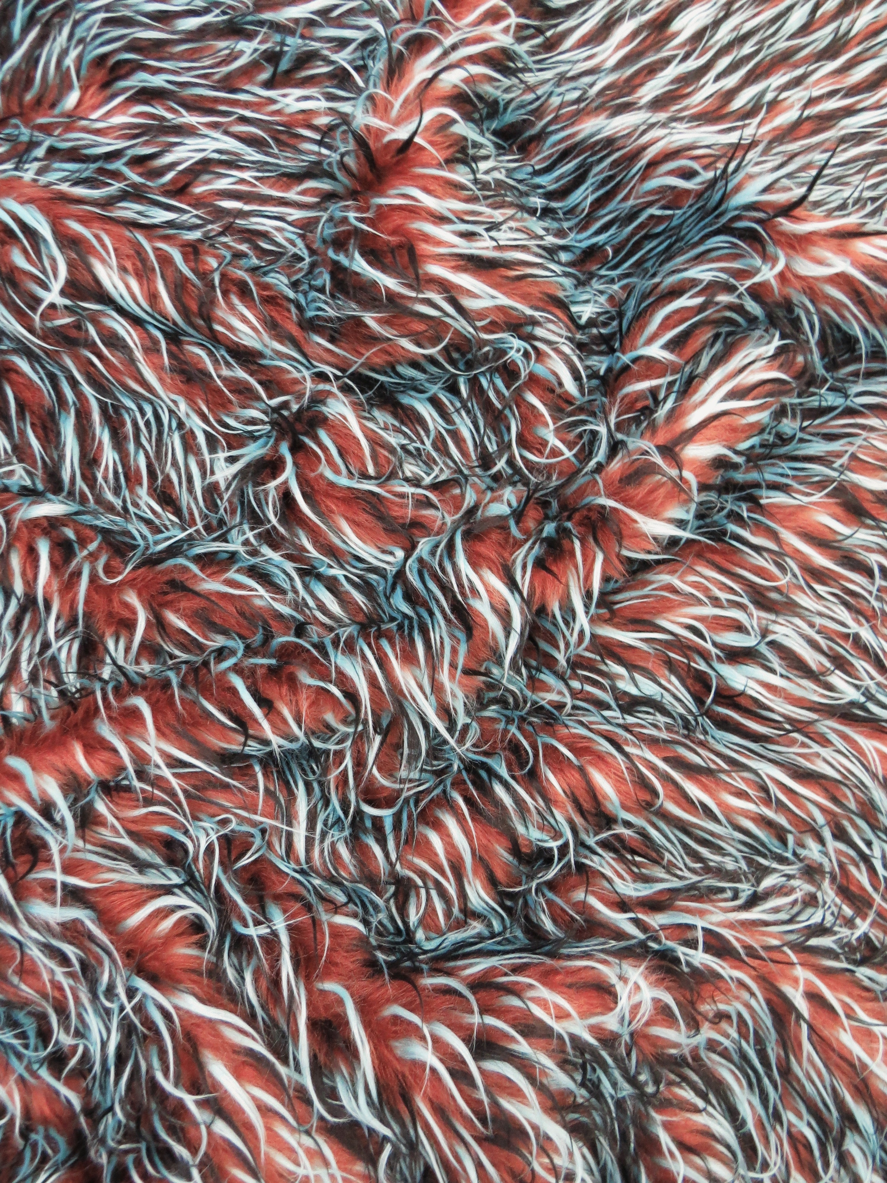 2 and 3 Tone Spiked Shaggy Long Pile Faux Fur Fabric / Sold by The Yard