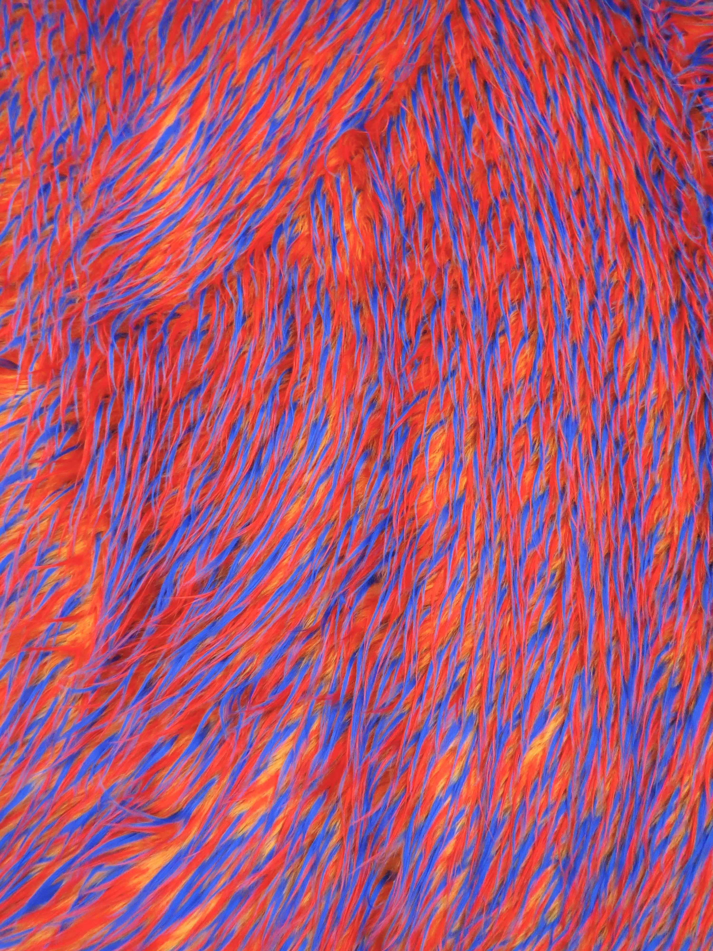 2 and 3 Tone Spiked Shaggy Long Pile Faux Fur Fabric / Sold by The Yard