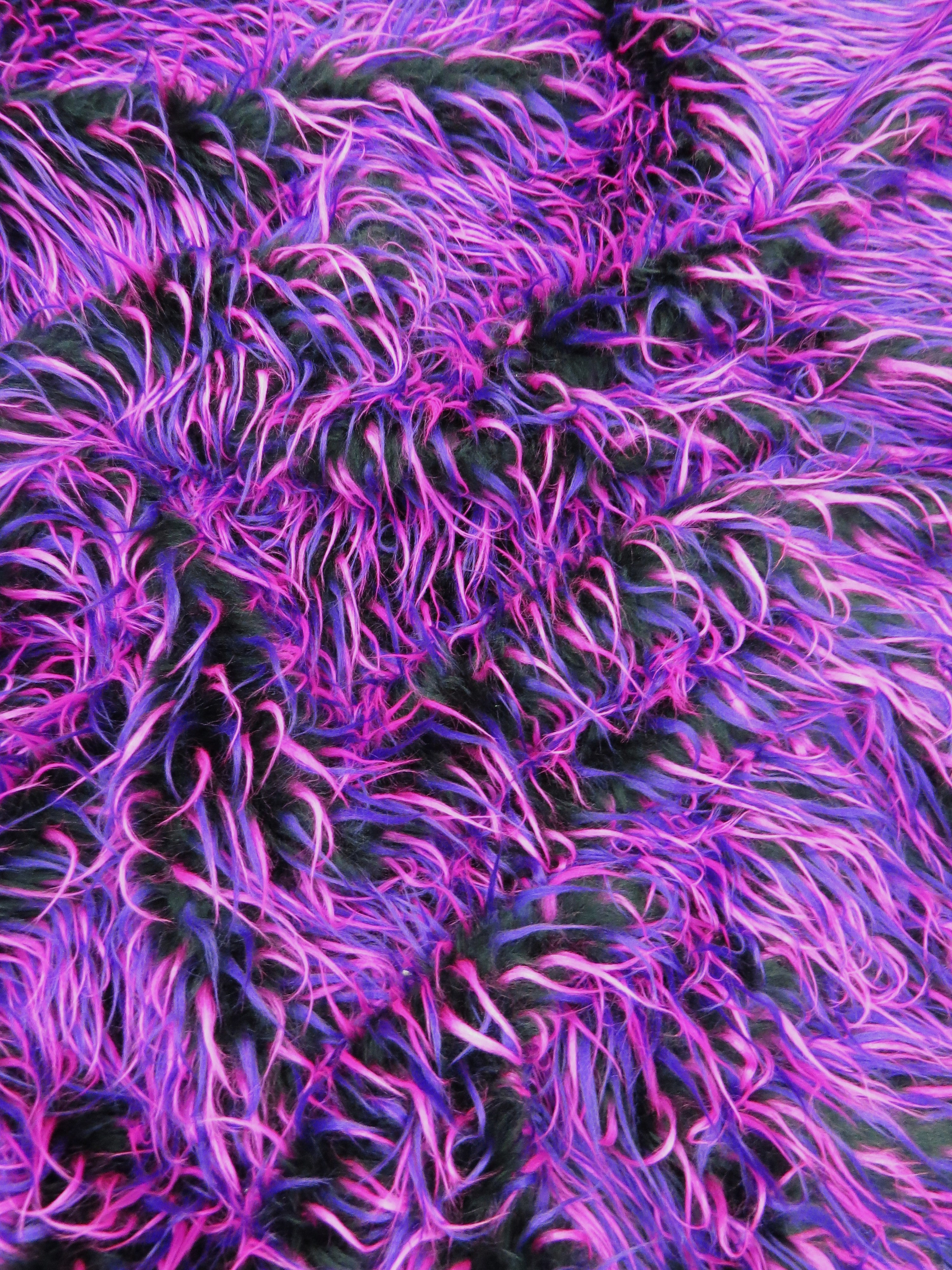 2 and 3 Tone Spiked Shaggy Long Pile Faux Fur Fabric / Sold by The Yard