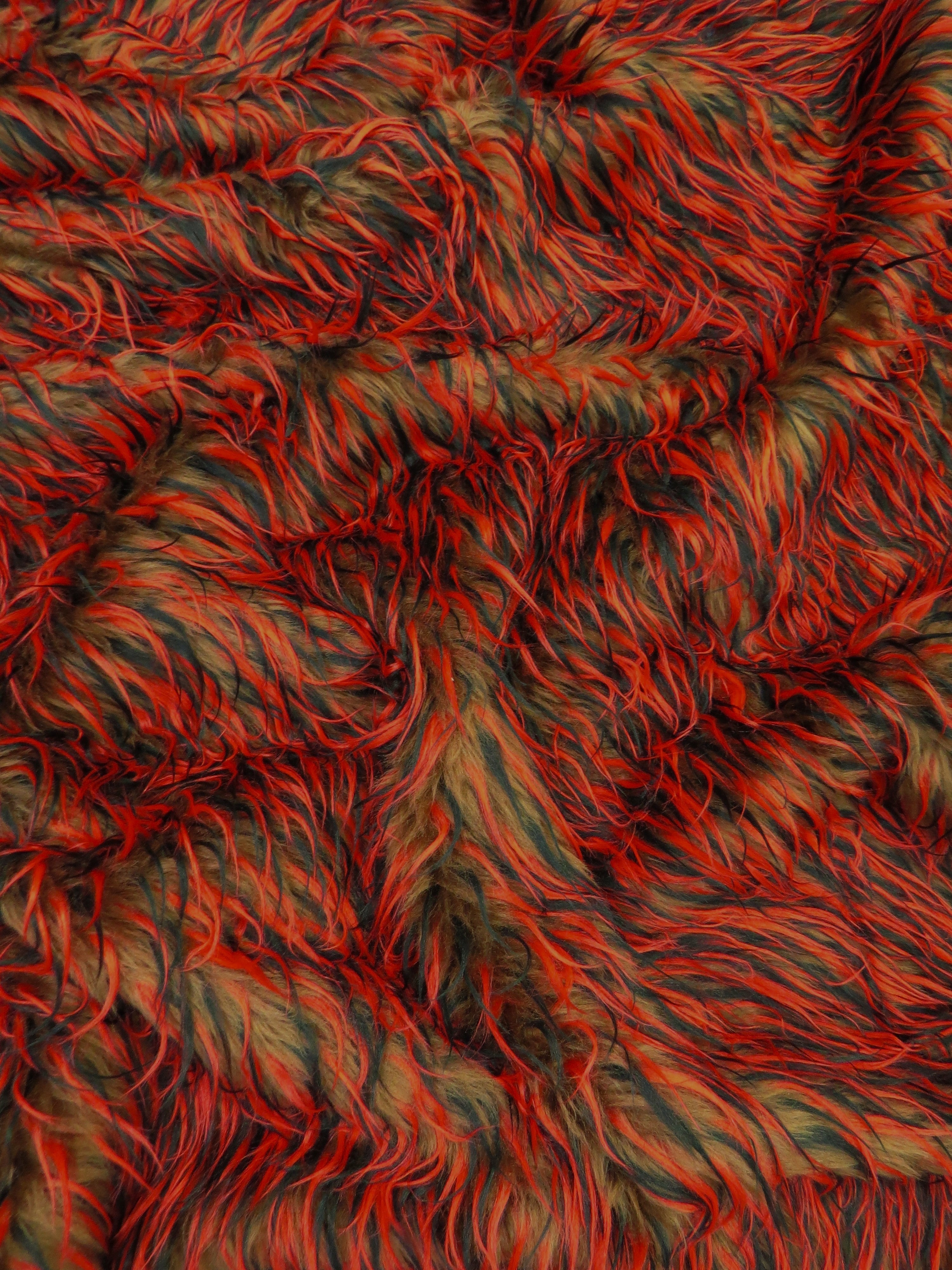 2 and 3 Tone Spiked Shaggy Long Pile Faux Fur Fabric / Sold by The Yard