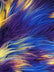 3 Tone Rainbow Shaggy Long Pile Faux Fur Fabrics / Sold by The Yard