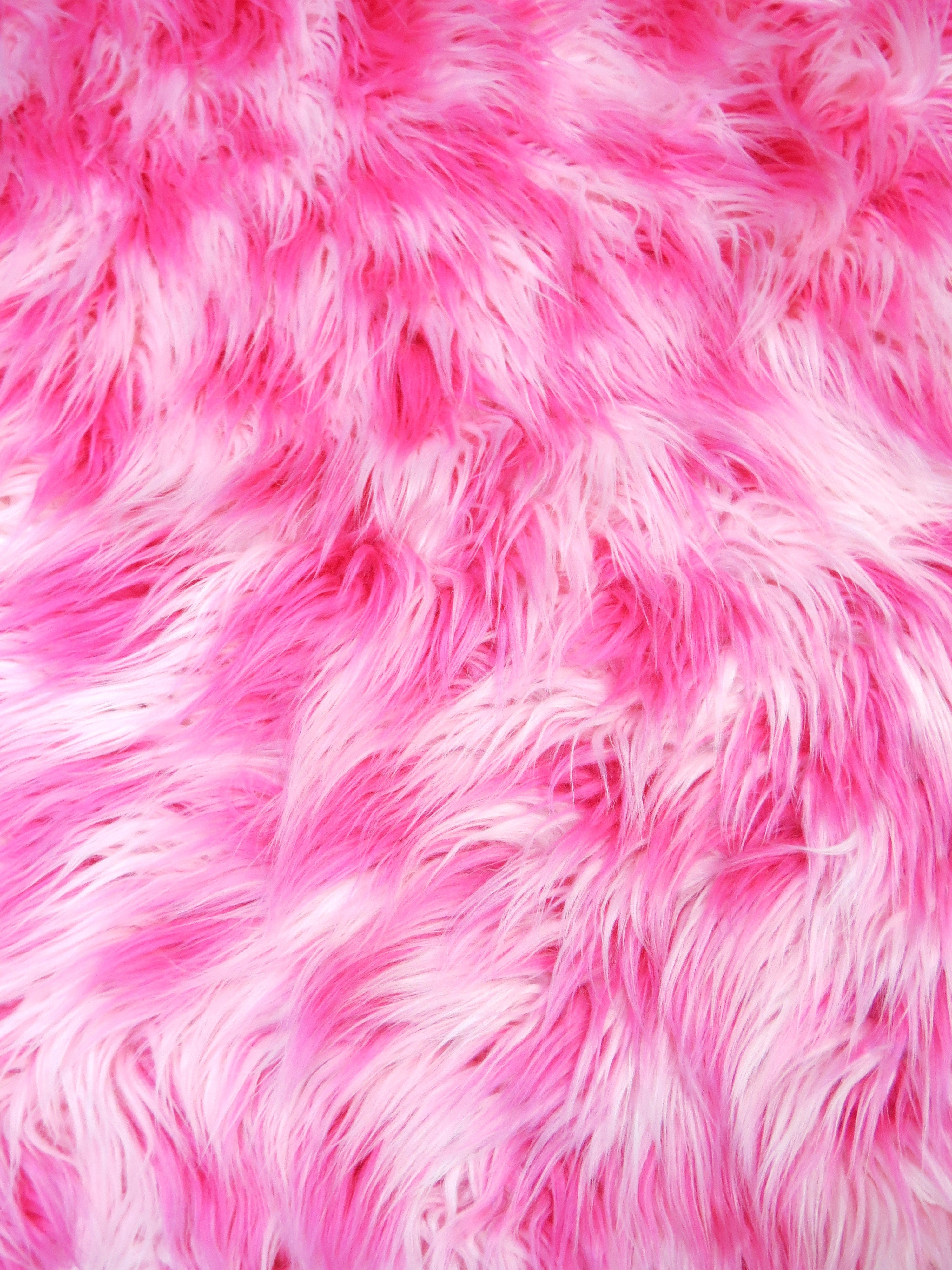 3 Tone Rainbow Shaggy Long Pile Faux Fur Fabrics / Sold by The Yard