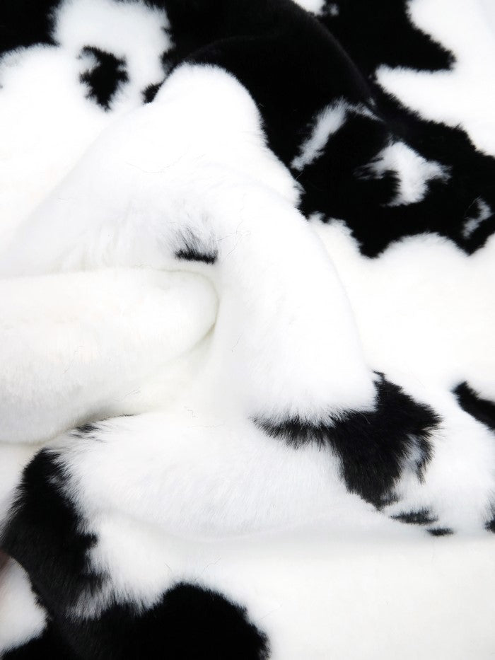 Half Shag Faux Fur Fabric (Cow) (Knit Backing) / 15 Yard Bolt