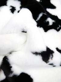 Half Shag Faux Fur Fabric (Cow)(Knit Backing) / Sold By The Yard
