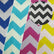 Poly Cotton Fabric 1" Zig Zag Chevron / Sold By The Yard