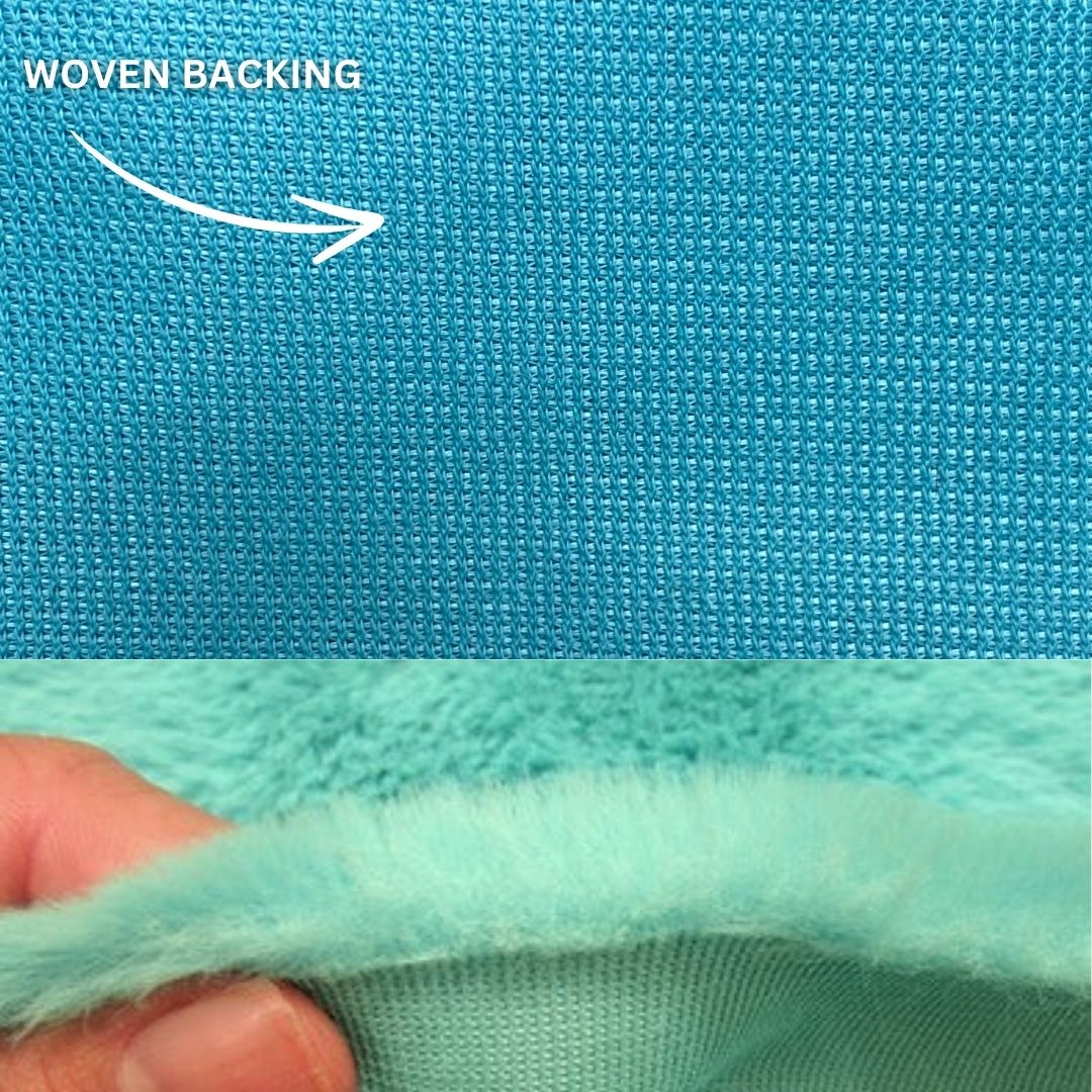 Ivory Half Shag Faux Fur Fabric (Beaver) / Sold By The Yard