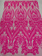 BIG DAMASK SEQUIN ON STRETCH MESH FABRIC (By The Yard)