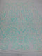 BIG DAMASK SEQUIN ON STRETCH MESH FABRIC (By The Yard)