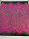 SMALL SEQUIN DAMASK ON STRETCH MESH FABRIC (By The Yard)