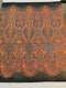 SMALL SEQUIN DAMASK ON STRETCH MESH FABRIC (By The Yard)