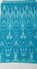 BIG DAMASK SEQUIN ON STRETCH MESH FABRIC (By The Yard)
