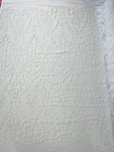 Heart Damask Iridescent Sequin Stretch Mesh Fabric / Sold by the Yard