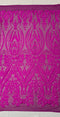 BIG DAMASK SEQUIN ON STRETCH MESH FABRIC (By The Yard)