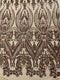 BIG DAMASK SEQUIN ON STRETCH MESH FABRIC (By The Yard)