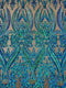 BIG DAMASK SEQUIN ON STRETCH MESH FABRIC (By The Yard)