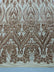 BIG DAMASK SEQUIN ON STRETCH MESH FABRIC (By The Yard)