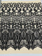 Royalty Damask Iridescent Sequin Stretch Mesh Fabric / Sold by the Yard