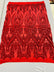BIG DAMASK SEQUIN ON STRETCH MESH FABRIC (By The Yard)