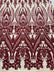 BIG DAMASK SEQUIN ON STRETCH MESH FABRIC (By The Yard)