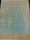 Phoenix Feather Sequin Stretch Mesh Fabric / Sold by the Yard