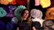 Faux fur and microsuede pillows