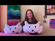 Animal face pillow plush