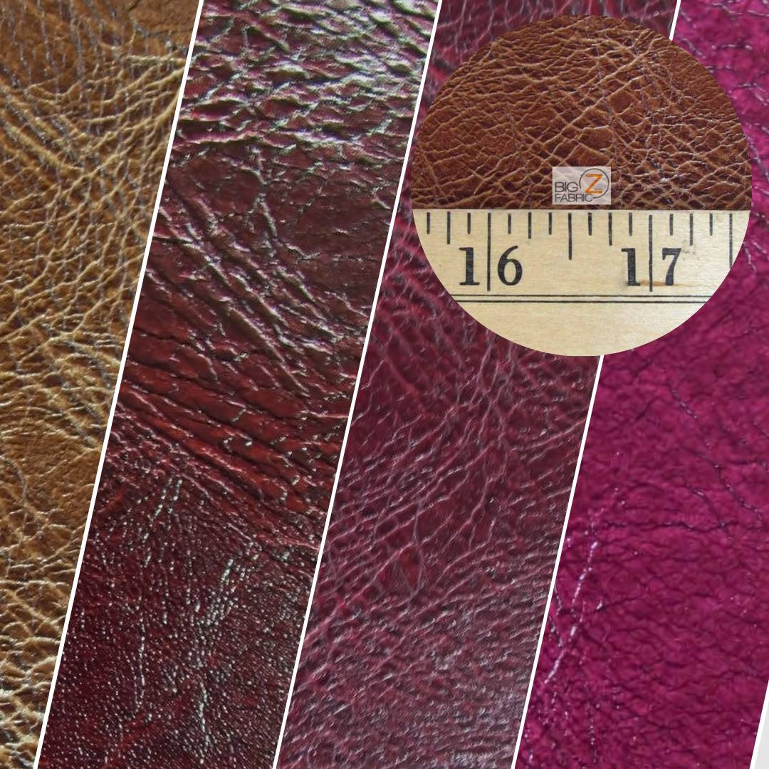 Bossy Burgundy Modern Distress Upholstery Vinyl Fabric / Sold By The Yard