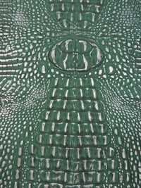 Green/Silver Metallic Caiman Gator Vinyl