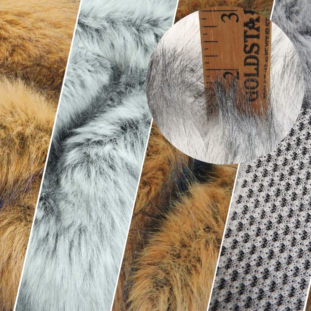 Silver Neo Wolf Anti-Shed Animal Faux Fur / Sold by the Yard