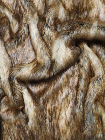 Texas Coyote Animal Faux Fur / Sold By The Yard